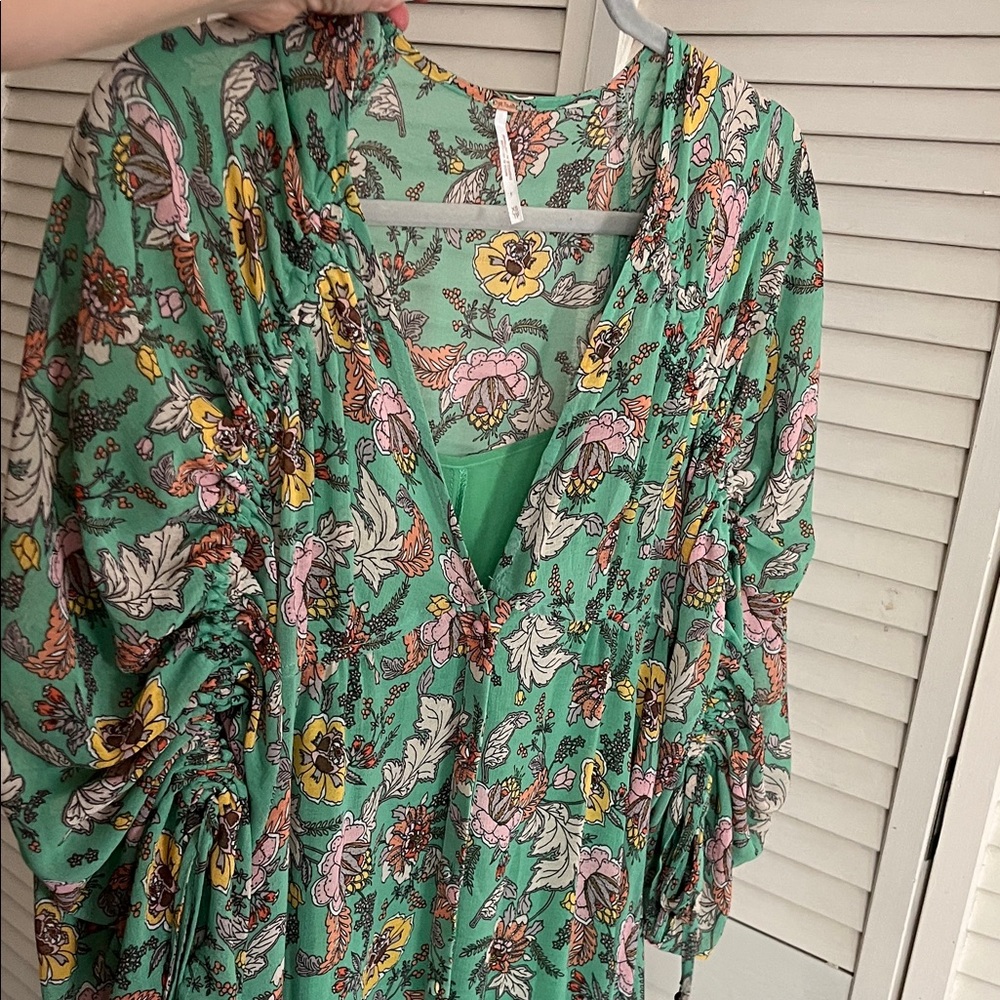 Free people - Earthfolk Maxi Dress- Green Floral - Picture 14 of 14